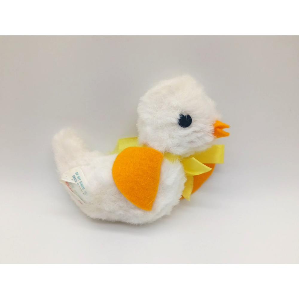 Adorable Vintage White Duck Duckling Chick Cuddle Toys Douglas Felt Wings Beak